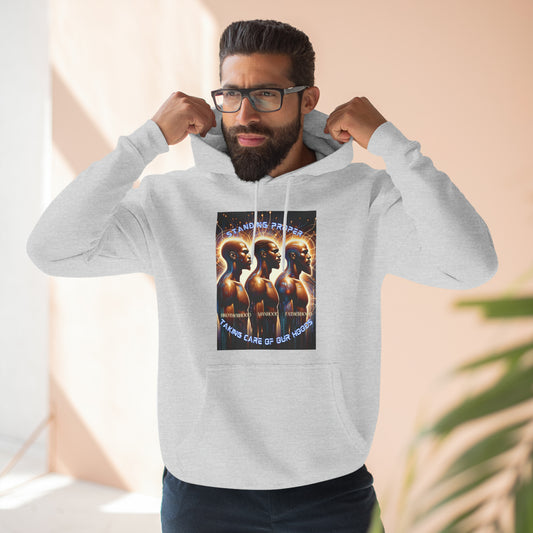 Standing Proper Masculine UnityThree-Panel Fleece Hoodie