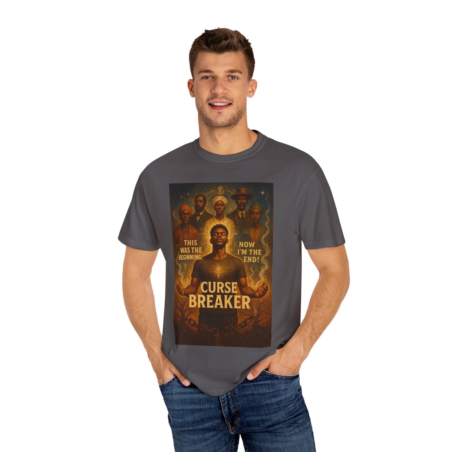 Curse Breaker T-Shirt, Empowerment Tee, Unisex Garment-Dyed Tee, Spiritual Awakening Shirt, Gift for Mystics
