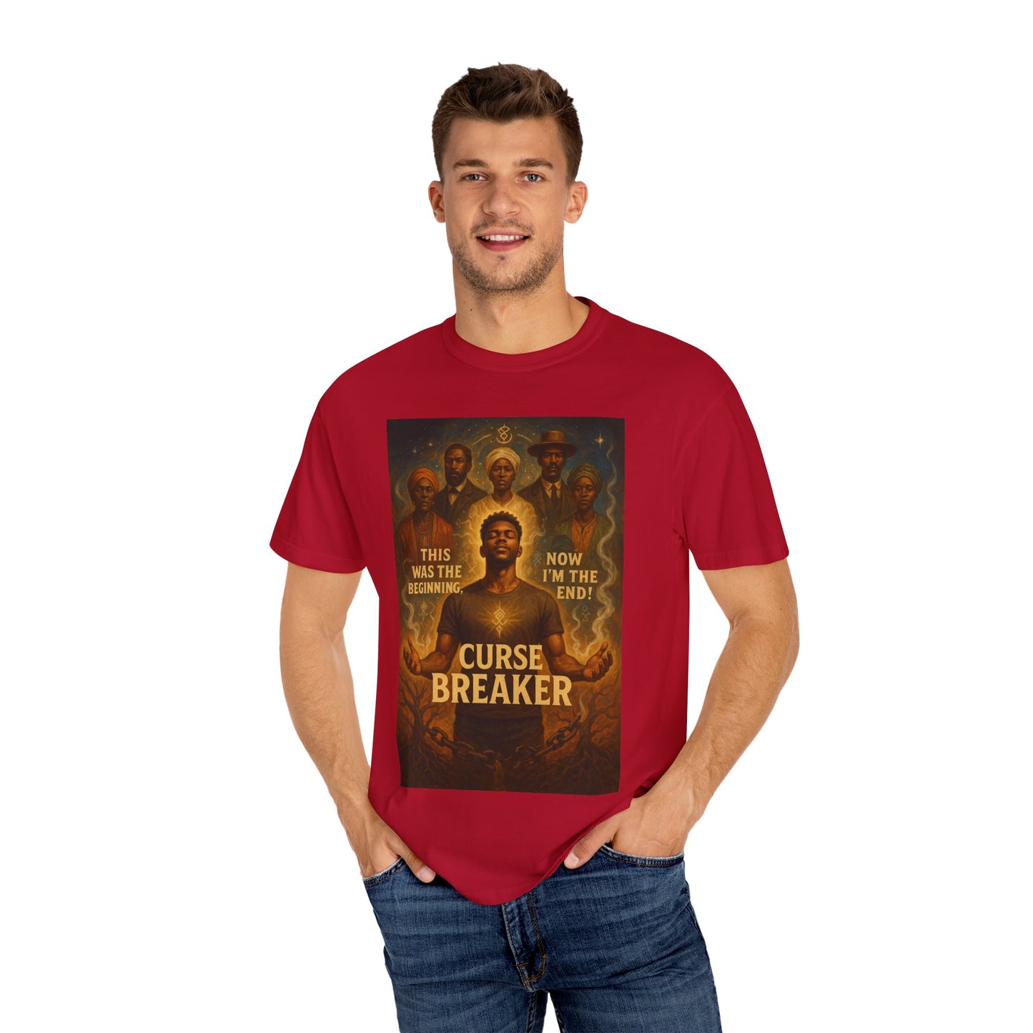 Curse Breaker T-Shirt, Empowerment Tee, Unisex Garment-Dyed Tee, Spiritual Awakening Shirt, Gift for Mystics