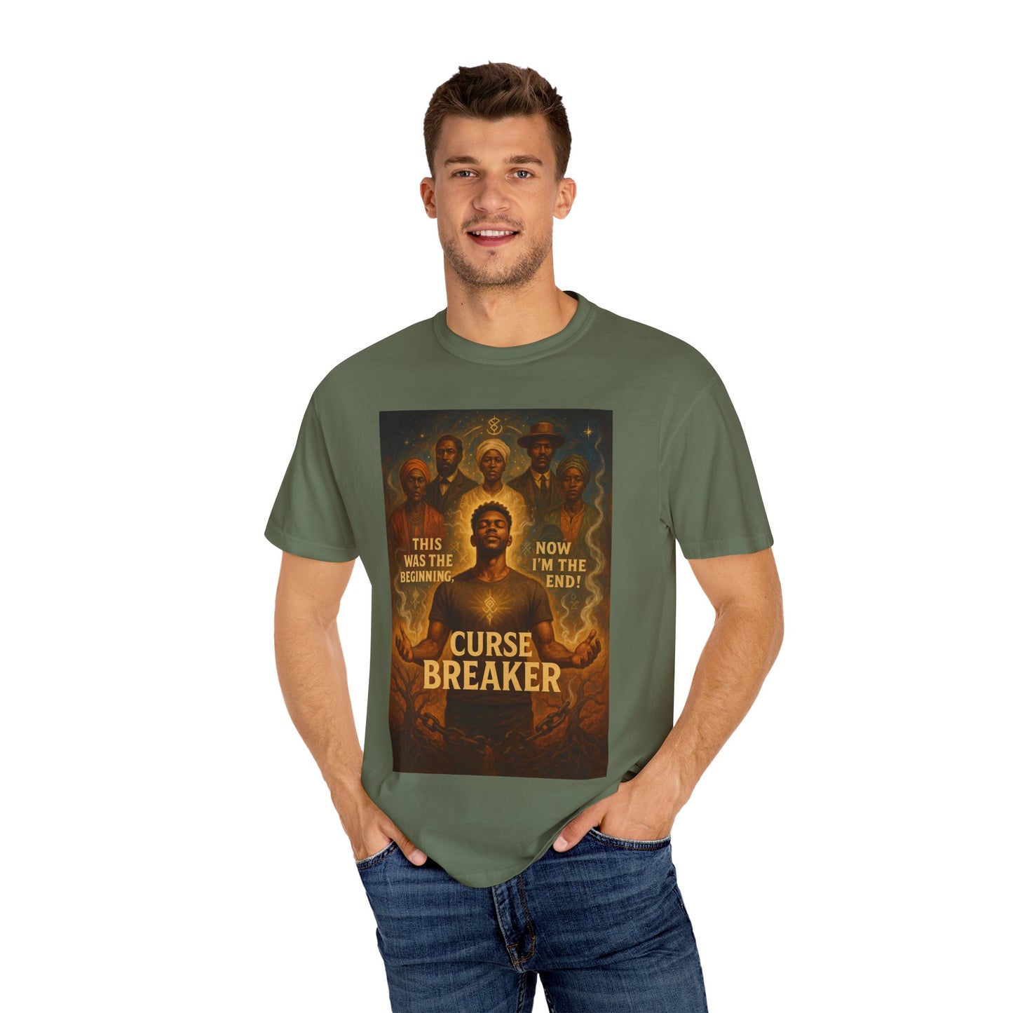 Curse Breaker T-Shirt, Empowerment Tee, Unisex Garment-Dyed Tee, Spiritual Awakening Shirt, Gift for Mystics