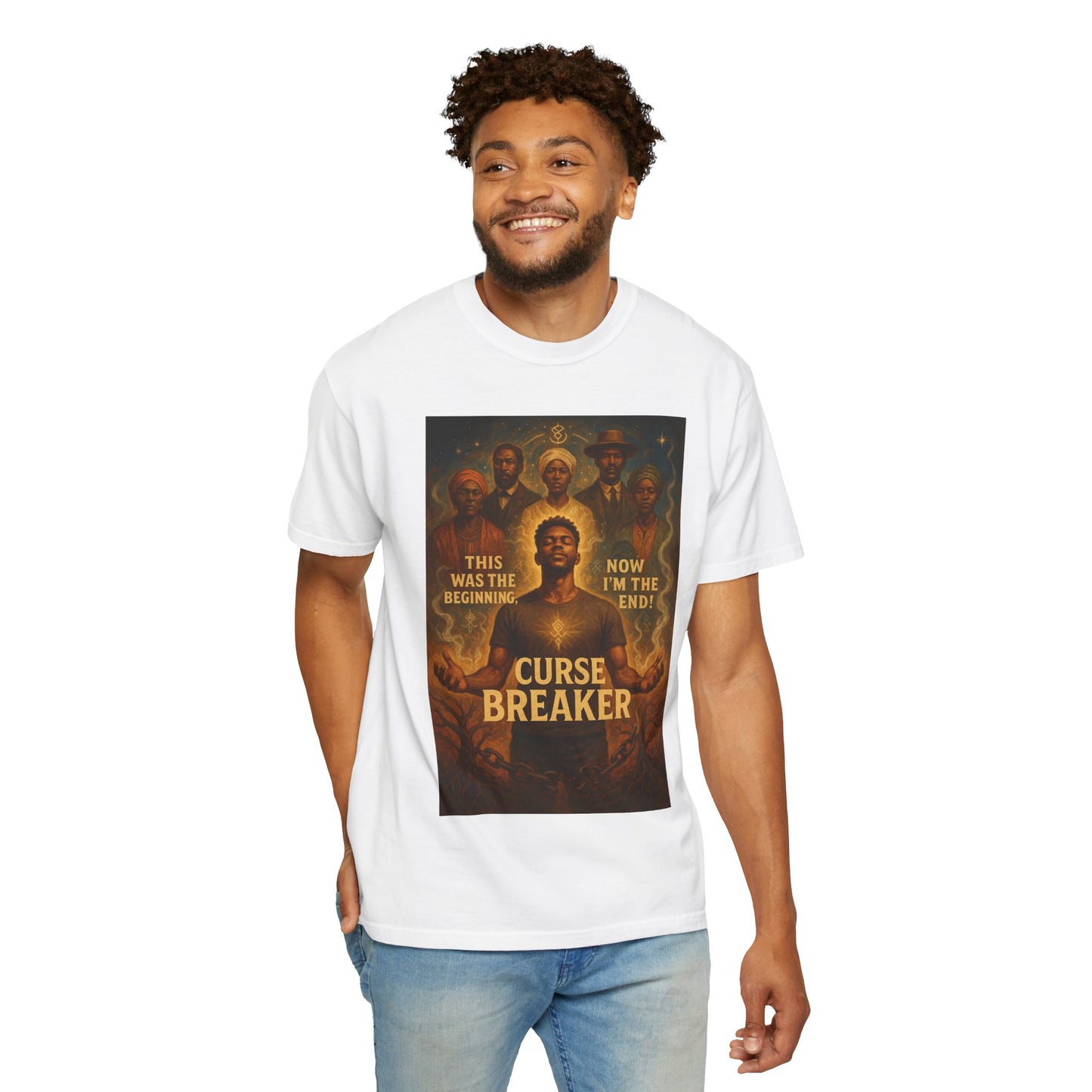 Curse Breaker T-Shirt, Empowerment Tee, Unisex Garment-Dyed Tee, Spiritual Awakening Shirt, Gift for Mystics