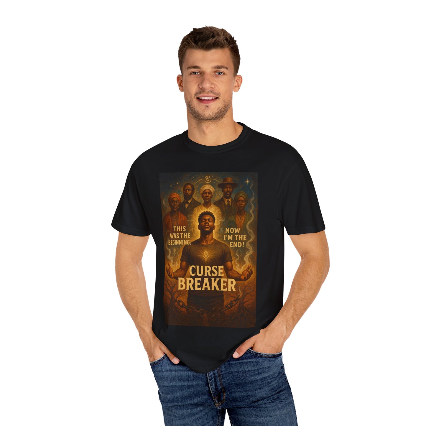 Curse Breaker T-Shirt, Empowerment Tee, Unisex Garment-Dyed Tee, Spiritual Awakening Shirt, Gift for Mystics